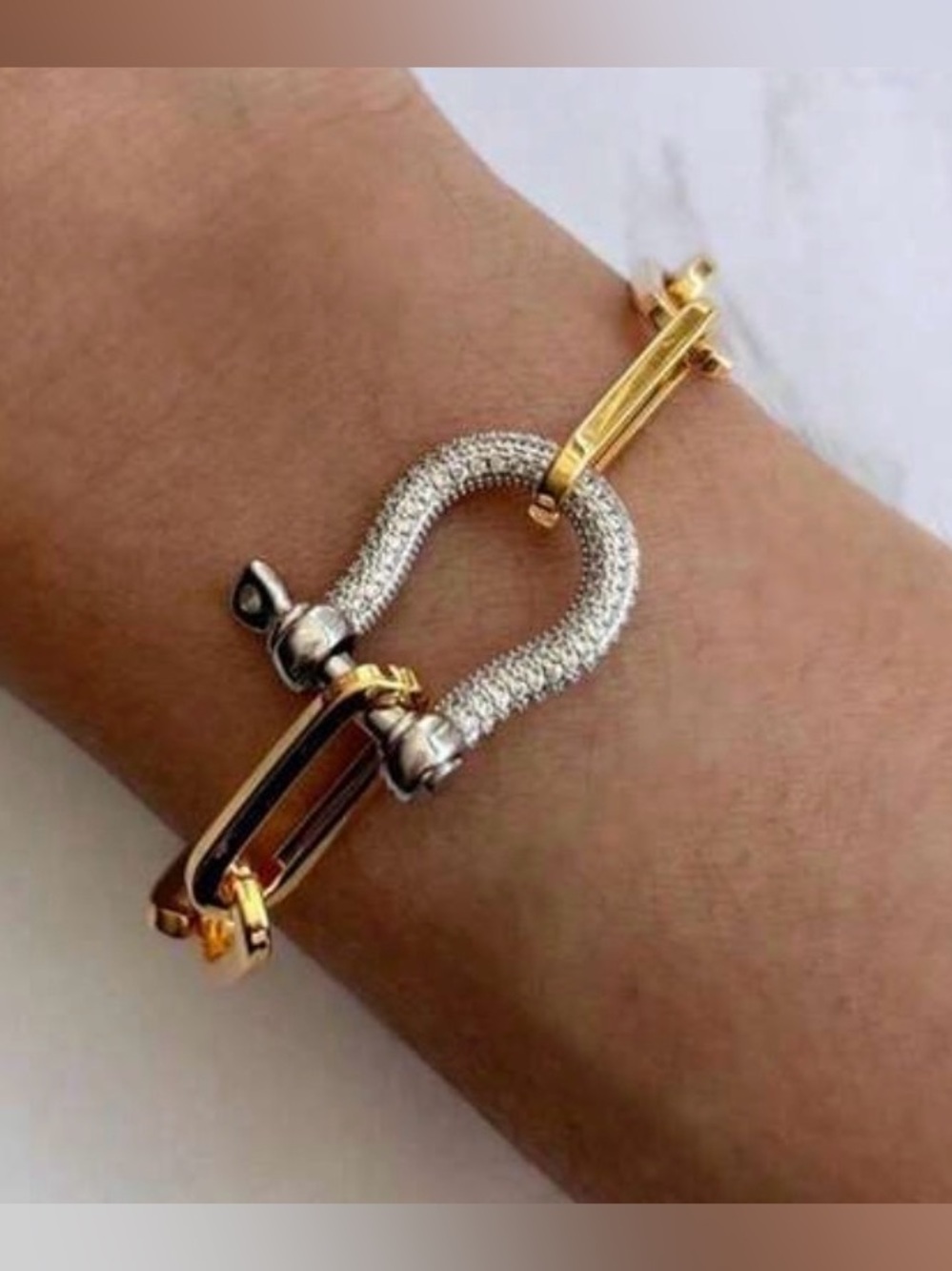 Western Horseshoe Bracelet Gold and Silver Bracelet Cowgirl Bracelet
